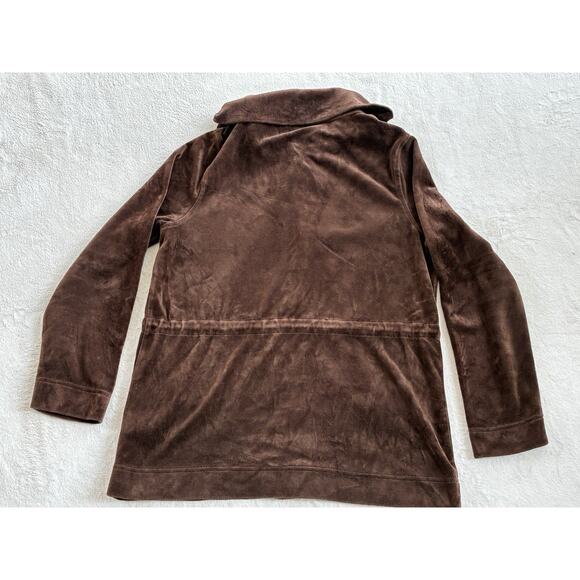 JONES NEW YORK Womens 2 Piece Velour Jogging Track Suit Pants Jacket Large Brown - Picture 5 of 12
